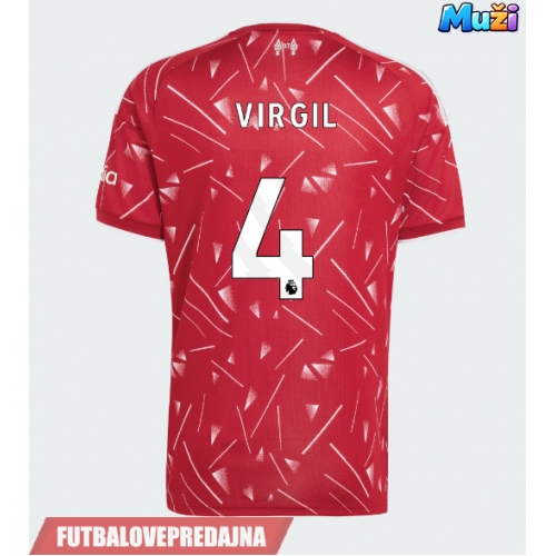 Lacne Muži Futbalové dres Liverpool Virgil van Dijk #4 2026-27 Krátky Rukáv - Domáci